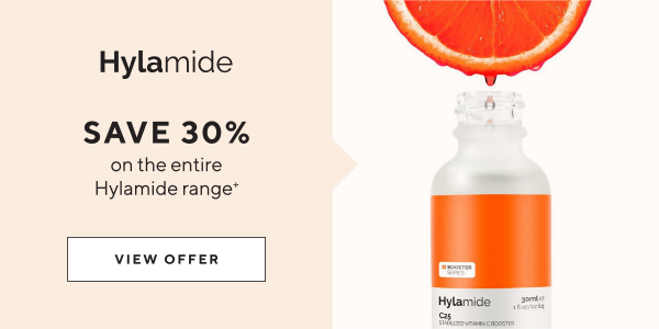 Receive 30% off the entire Hylamide range when you purchase any product from The Ordinary