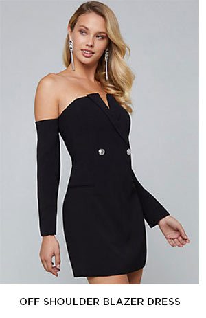 OFF SHOULDER BLAZER DRESS