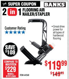 View View 2-in-1 Flooring Air Nailer/Stapler