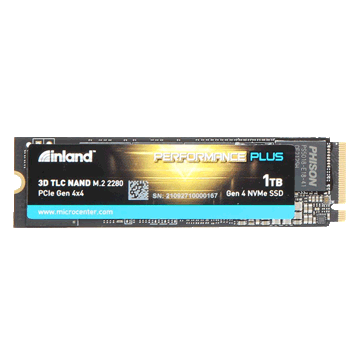 Inland Performance Plus 1TB 3D TLC NAND PCIe Gen 4 x4 NVMe M.2 Internal SSD