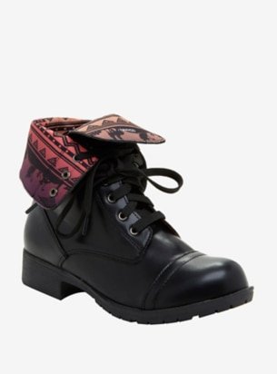 THE LION KING GEOMETRIC LINED COMBAT BOOTS
