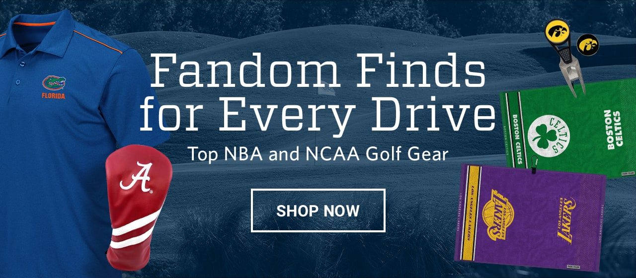 Fandom finds for every drive. Top NBA and NCAA golf gear. Shop now.