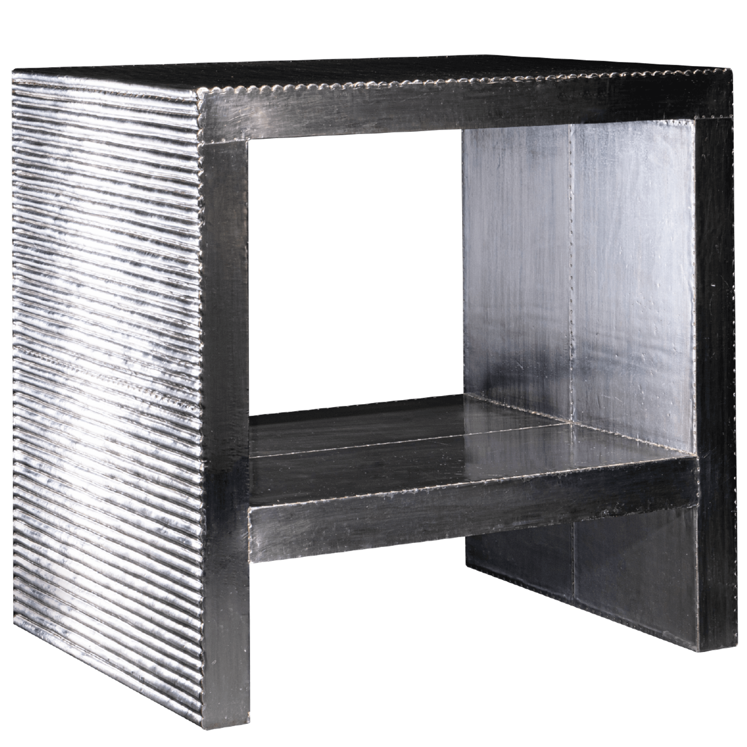 Image of Baxter End Table, Gilded Silver