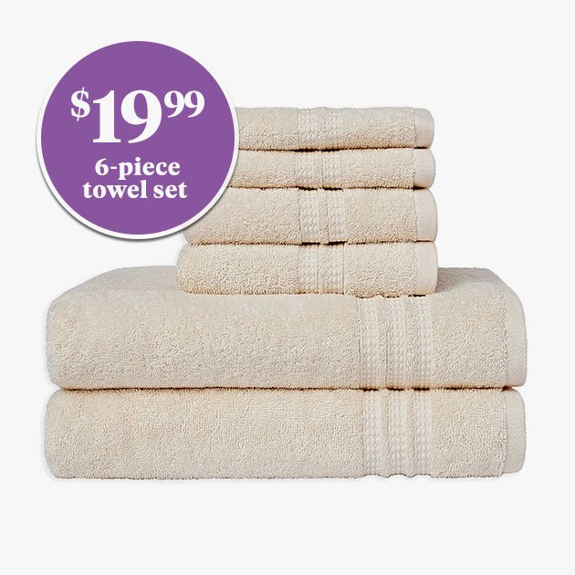 $19.99 6-piece towel set