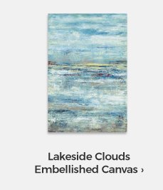 Lakeside Clouds Embellished Canvas