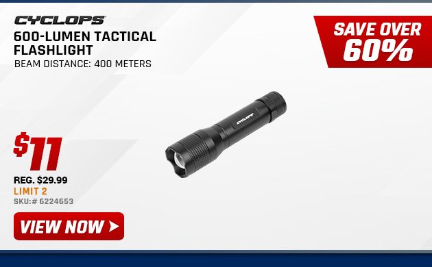 Cyclops 600-Lumen Tactical Flashlight