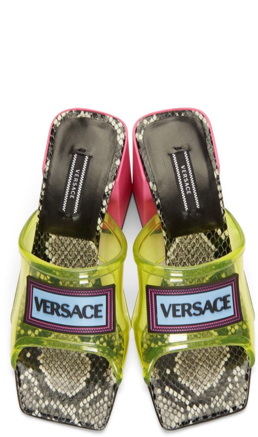 Versace - Yellow Pvc Heel Sandals