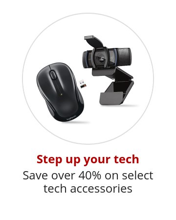 Step up your tech Save over 40% on select tech accessories