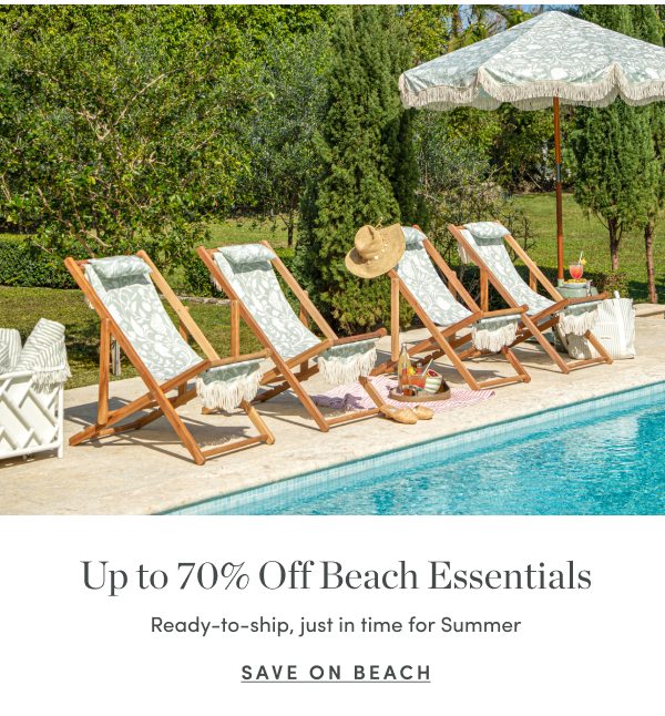 Up to 50 Percent Off Beach Essentials