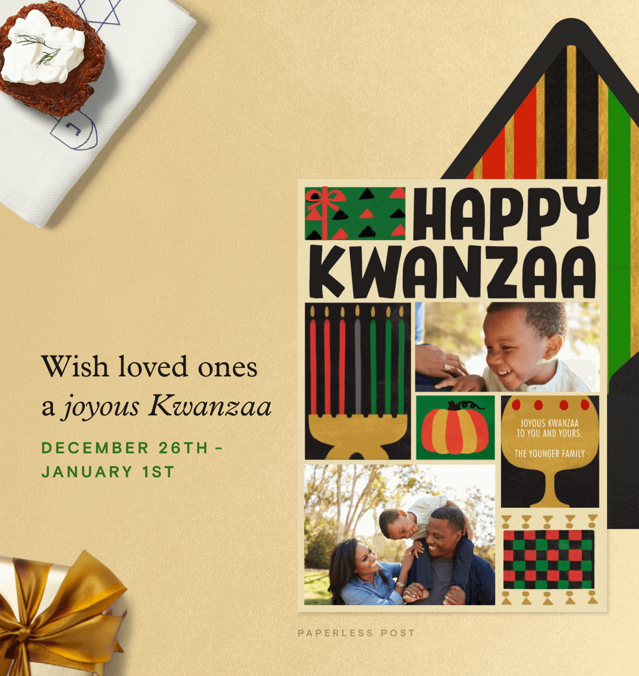 Wish loved ones a joyous Kwanzaa. HAPPY KWANZAA