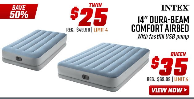 Intex 14'' Dura-Beam Comfort Airbed 