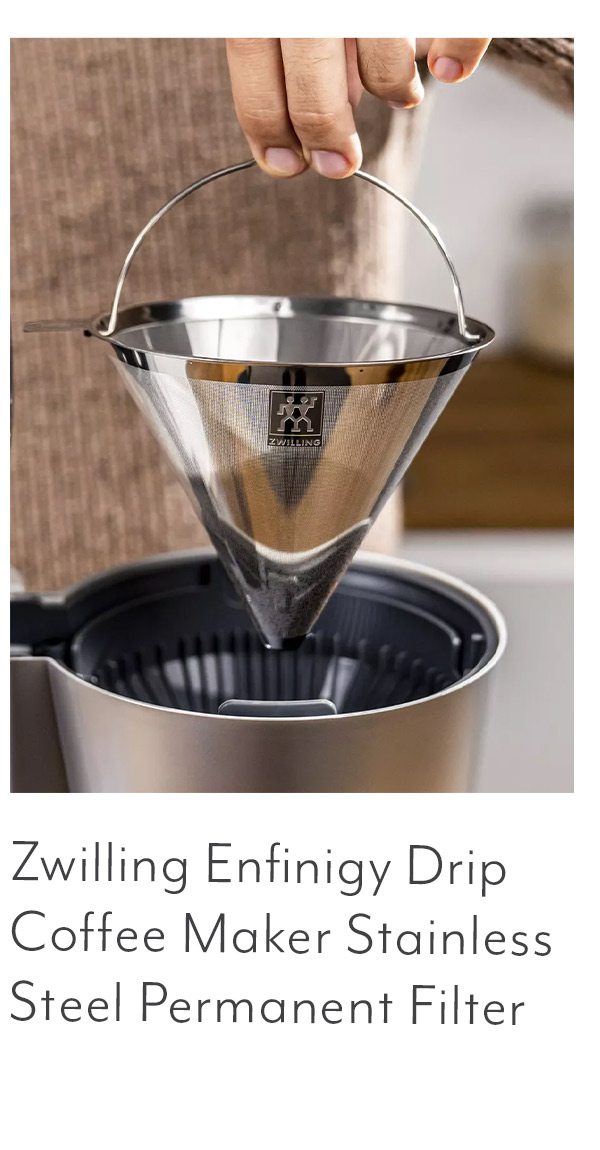 Zwilling Enfinigy Drip Coffee Maker Stainless Steel Permanent Filter