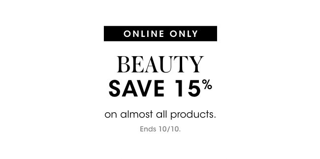 Beauty 15% off