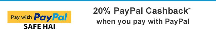 20% PayPal Cashback* when you pay with PayPal
