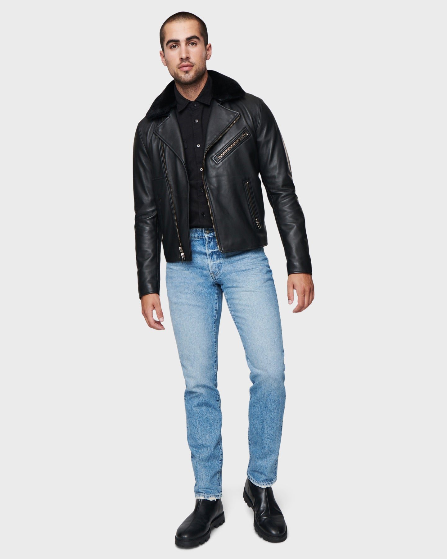 Men's Slim Jeans in Light Blue Vintage