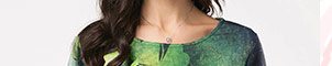 Clover Print Asymmetric Hem ST Patricks Day T Shirt