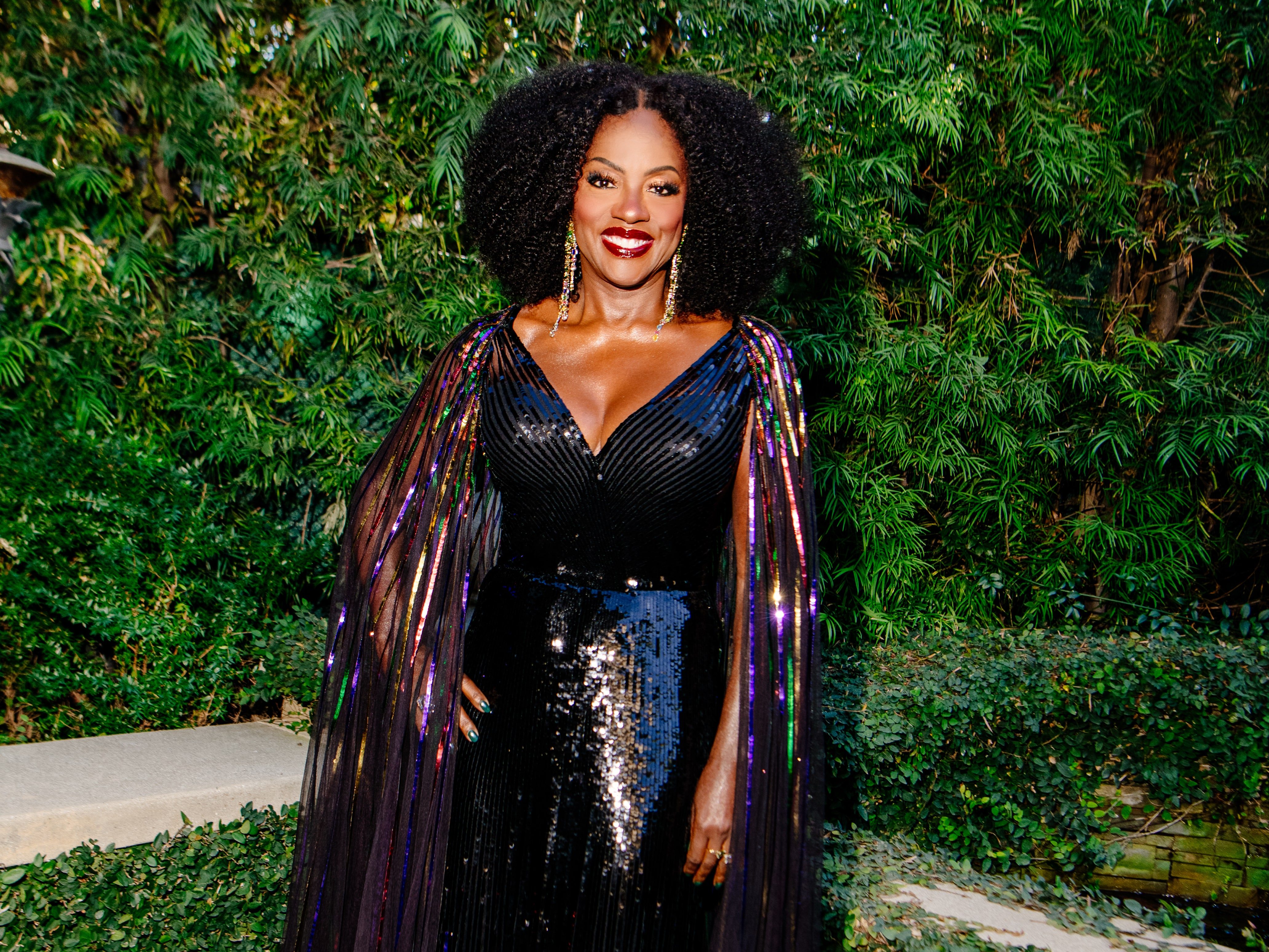 Viola Davis Rewears This Black Sequined Dress to the 2025 Golden Globes