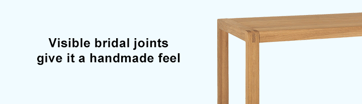 Radius dining table: Visible joints for a handmade feel