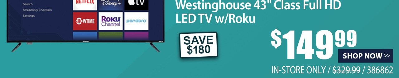 Westinghouse WR43FX2212 43 in. Class Full HD Smart LED TV