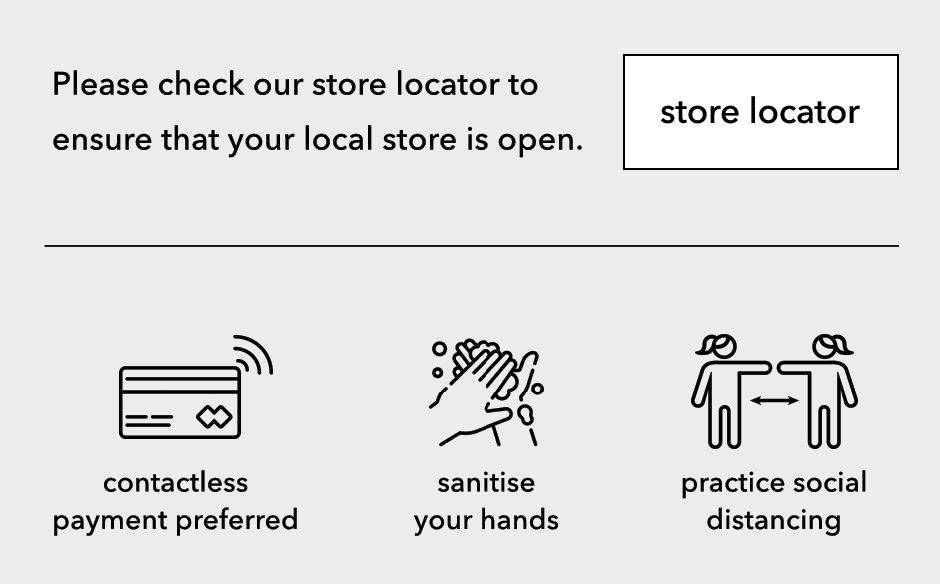 Check our store locator to ensure that your local store is open