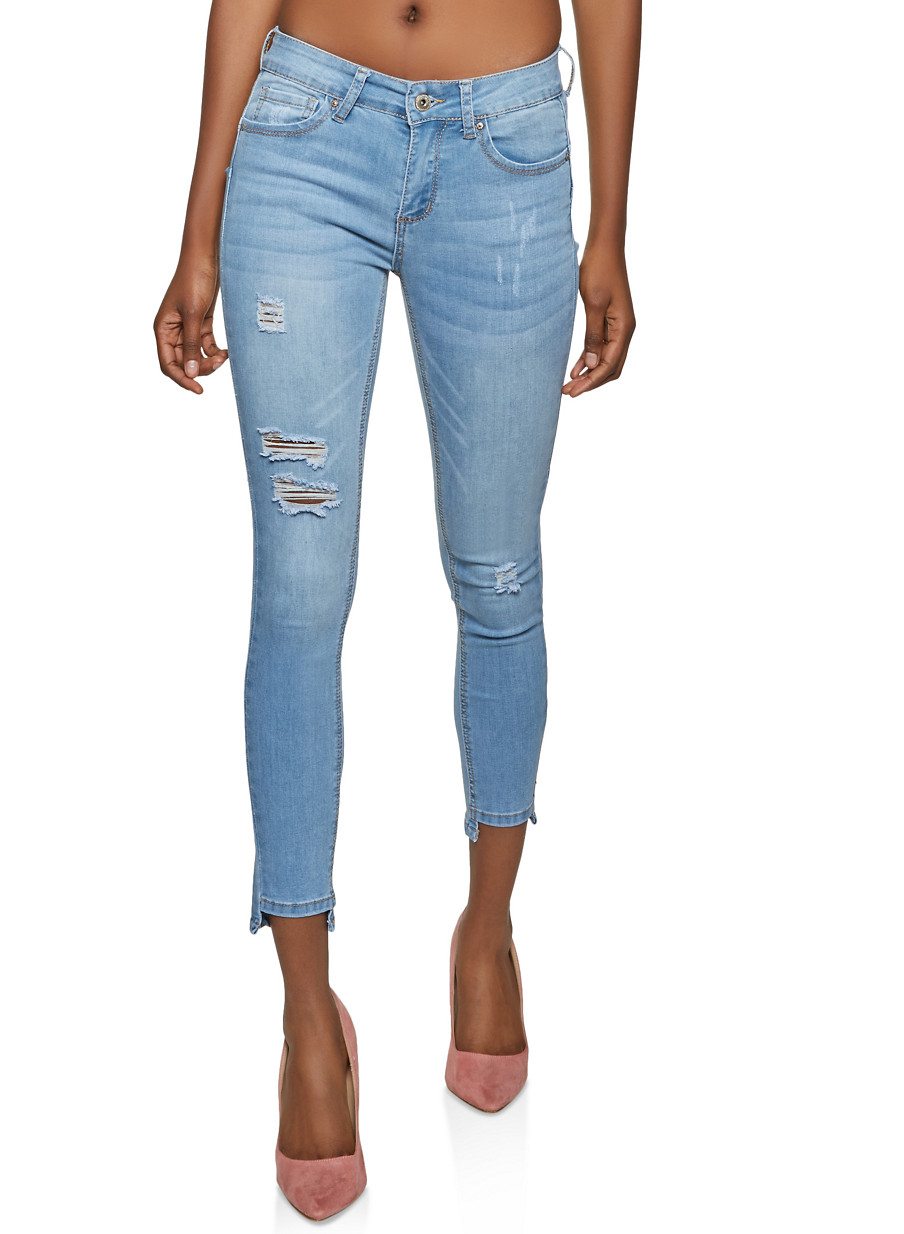 WAX Distressed Push Up Skinny Jeans