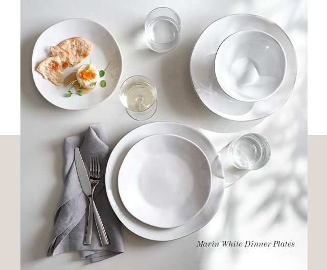 Marin white dinner plates