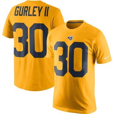 Todd Gurley II Los Angeles Rams Nike Color Rush 2.0 Name & Number T-Shirt – Gold