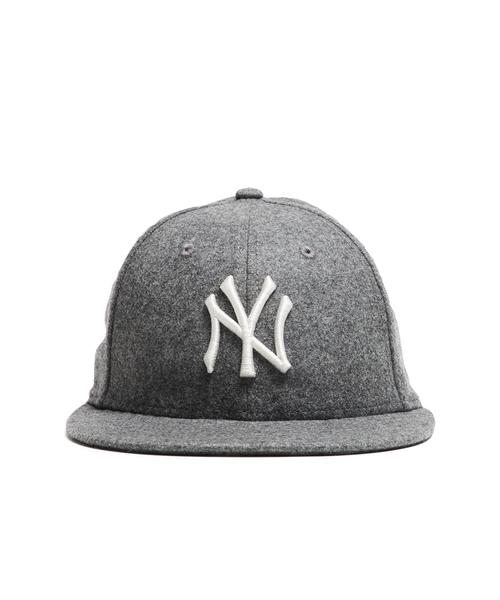 EXCLUSIVE NY YANKEES HAT IN ITALIAN BARBERIS GREY WOOL FLANNEL