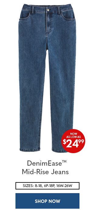 DenimEase Mid-Rise Jeans as low as $24.99