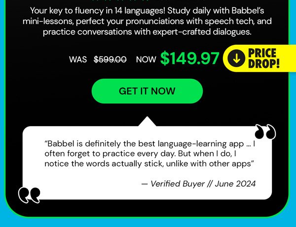 Babbel Language Learning: Lifetime Subscription (All Languages)