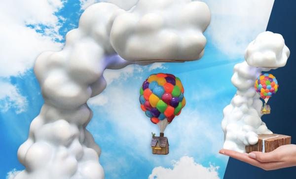 Pixar's Up Levitating House Statue by Enesco