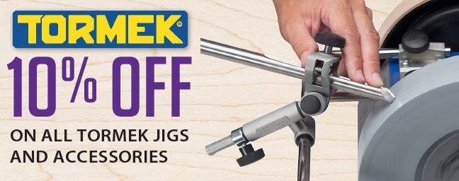 10% Off on all Tormek Jigs and Accessories