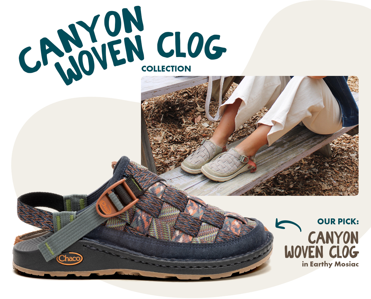 CANYON WOVEN CLOG COLLECTION - OUR PICK: CANYON WOVEN CLOG in Earthy Mosaic