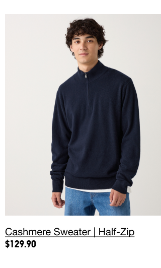 PDP4 - MEN CASHMERE SWEATER HALF ZIP