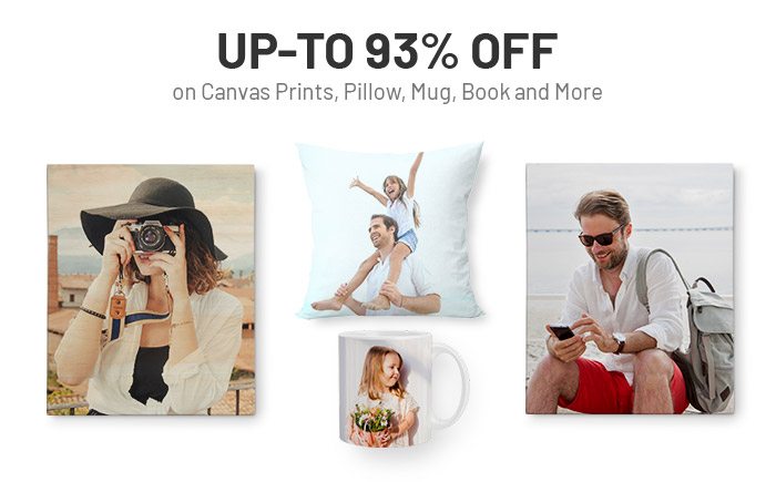 Up To 93% off on Canvas Prints, Pillow, Mug, Book and More