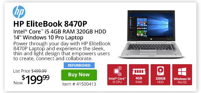 HP EliteBook 8470P i5 4GB 320GB w/ 1yr Warranty | 41500413 | Shop Now