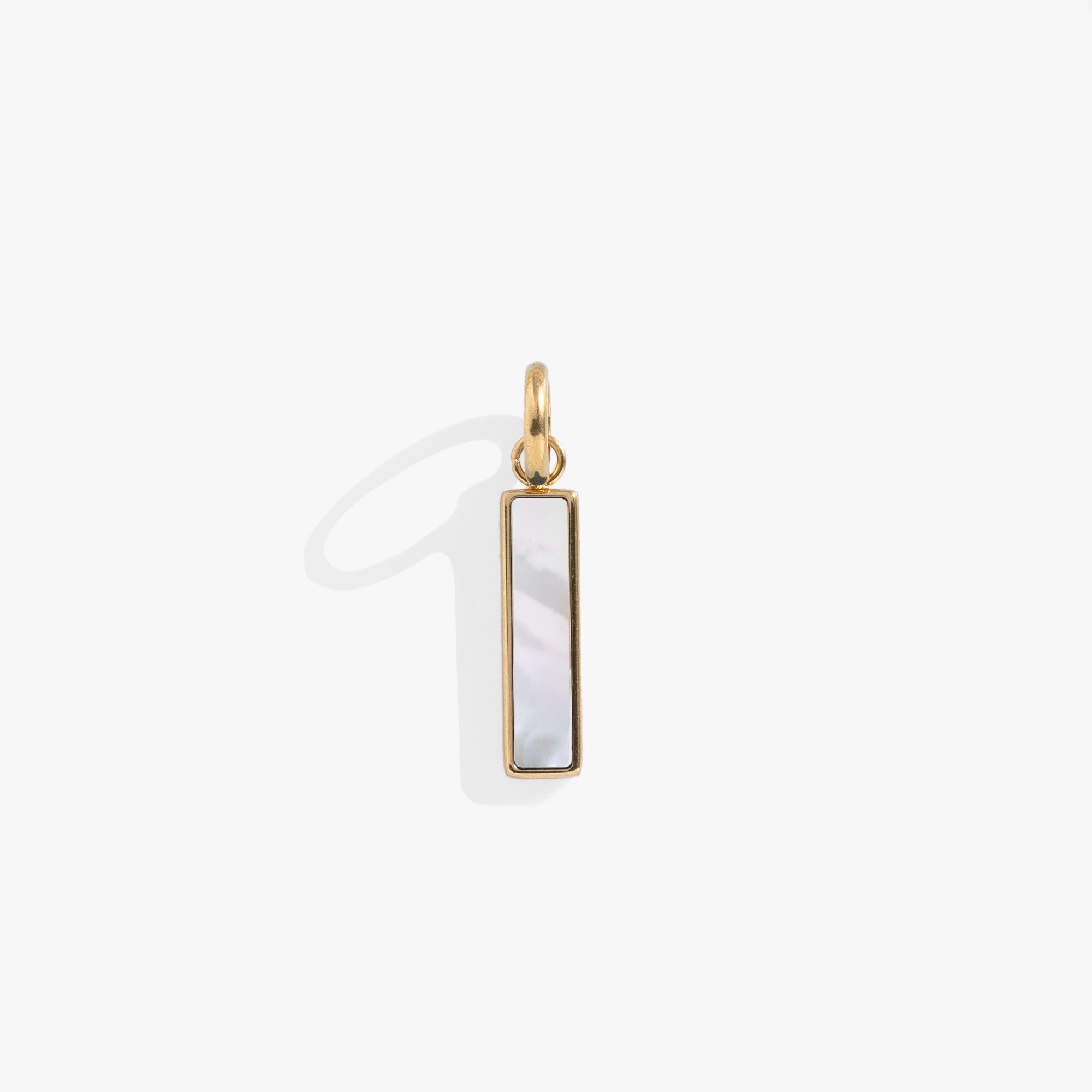 Image of Mother of Pearl Gemstone Interchangeable Bar Charm