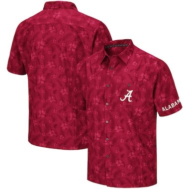 Colosseum Alabama Crimson Tide Crimson Molokai Camp Button-Up Shirt