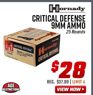 Hornady Critical Defense 9mm Ammo