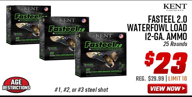 Kent Ammunition Fasteel 2.0 Waterfowl Load 12-GA. Ammo