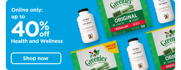 Online only: Up to 40% off Health and Wellness. Shop now >