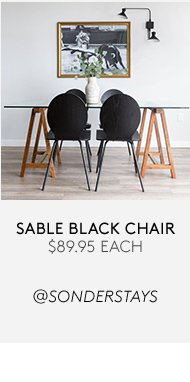 sable black chair 