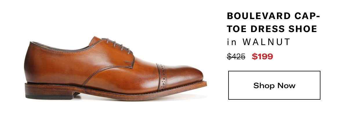 Click Here To Save On The Boulevard Cap-toe Dress Shoe In Walnut, Regular Price $425, Available For $199 During Black Friday Sale