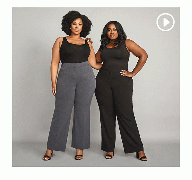 Ashley stewart 2024 wide leg pants