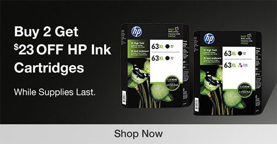 Buy 2 Get $23 OFF HP Ink Cartridges. While Supplies Last. Shop Now