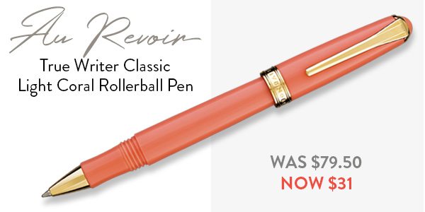 True Writer Classic Light Coral Rollerball Pen
