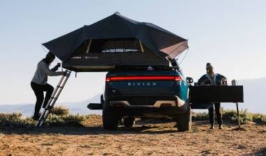 Rivian Truck Receives Custom Snow Peak Kitchen Treatment