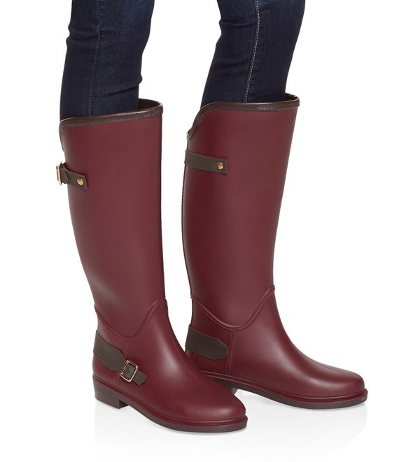 Buckle Detail Rain Boots