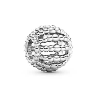 Silver Beaded Openwork Charm