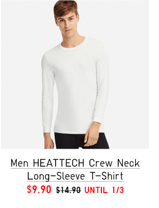 MEN HEATTECH CREW NECK SHORT-SLEEVE T-SHIRT $9.90